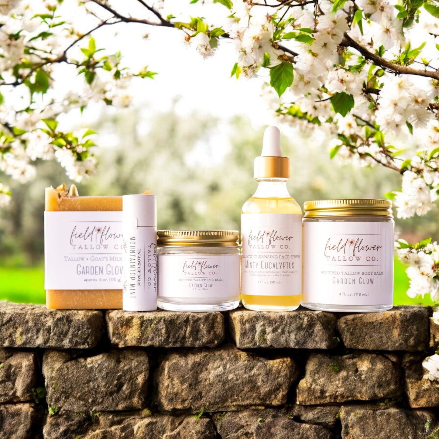 Tallow Bundle, Floral Minty Scented Tallow Skincare