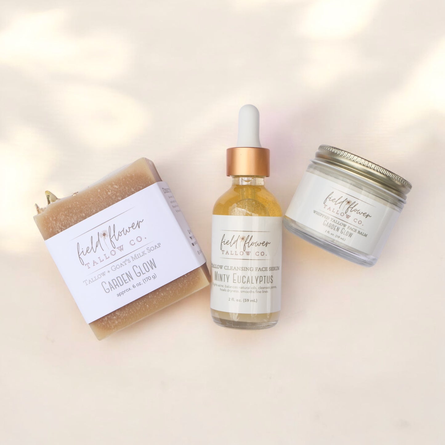 Garden Glow Tallow Face Trio
