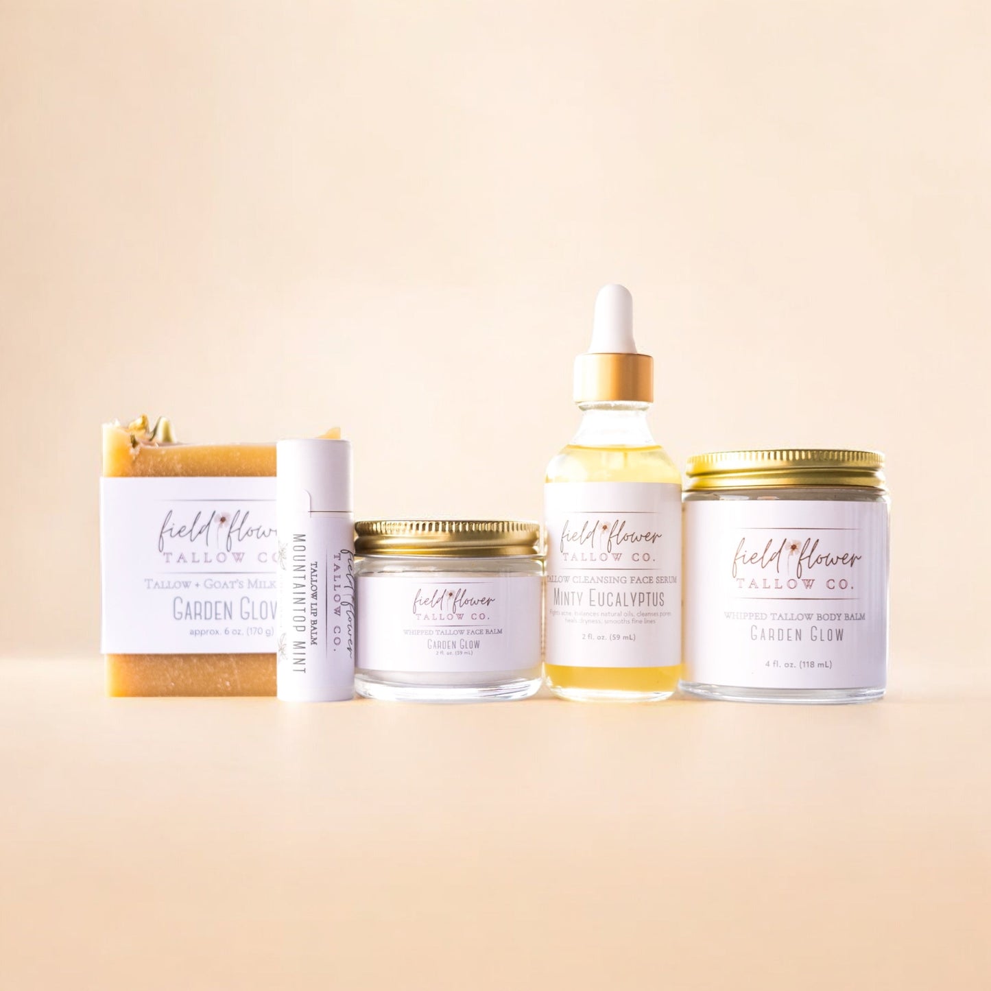 Tallow Bundle, Floral Minty Scented Tallow Skincare