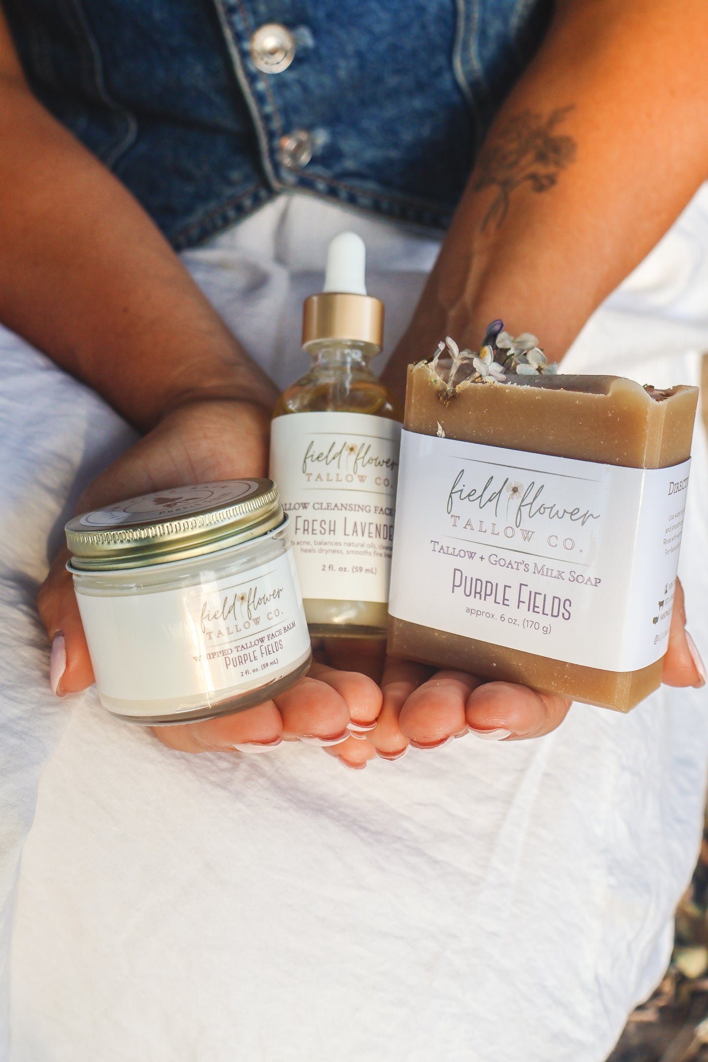 Purple Fields Tallow Face Trio