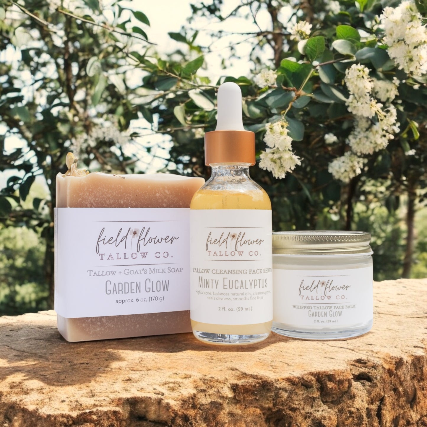 Garden Glow Tallow Face Trio