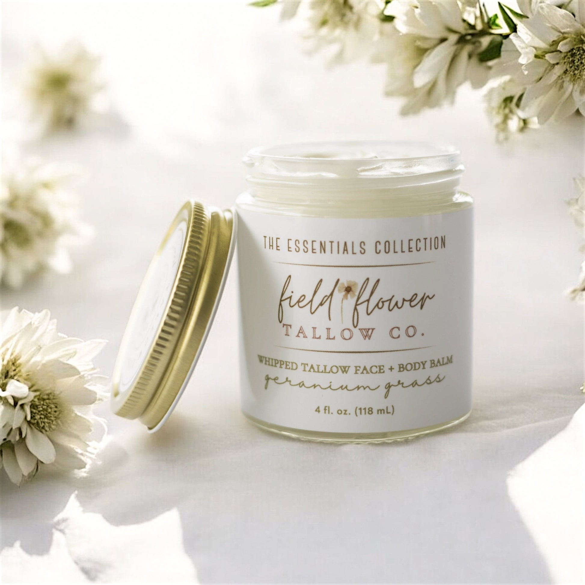 Whipped Tallow Face + Body Balm Geranium Grass