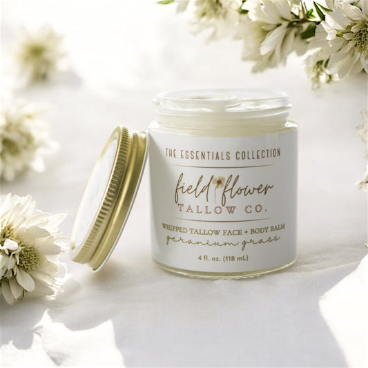 Whipped Tallow Face + Body Balm Geranium Grass