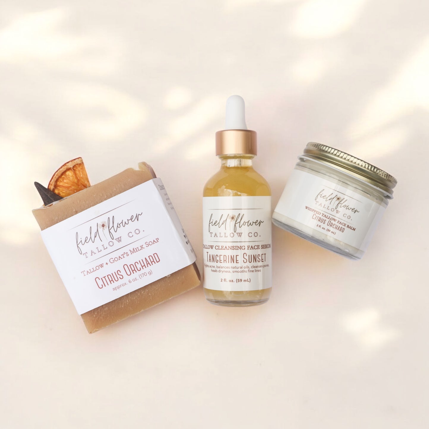 Citrus Orchard Tallow Face Trio
