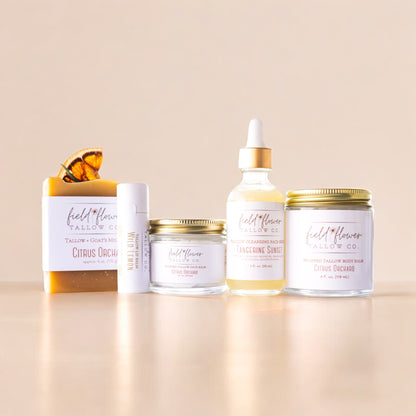 Tallow Bundle, Citrus Orchard Orange Lemon Scented Tallow Skincare