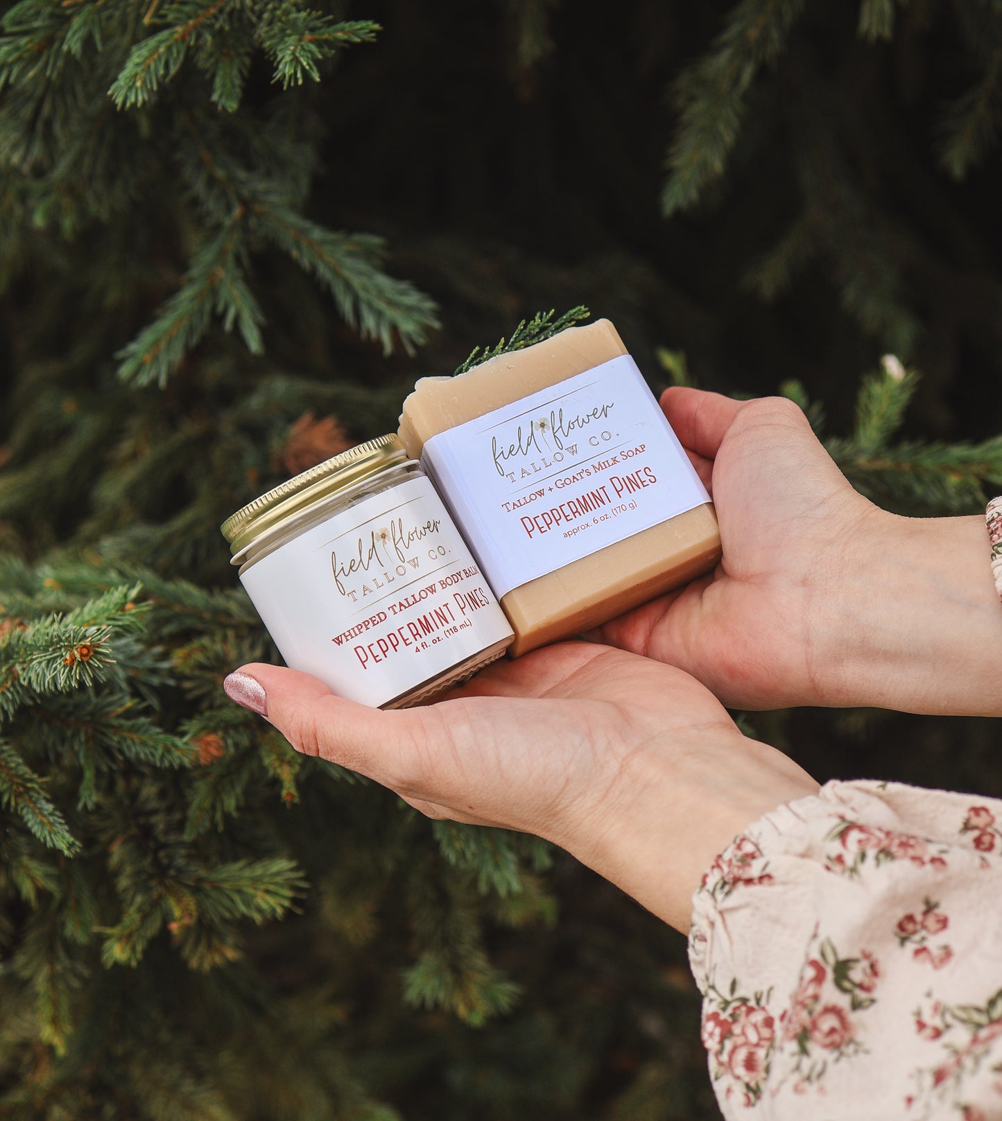 Peppermint Pines Tallow + Goat's Milk Soap