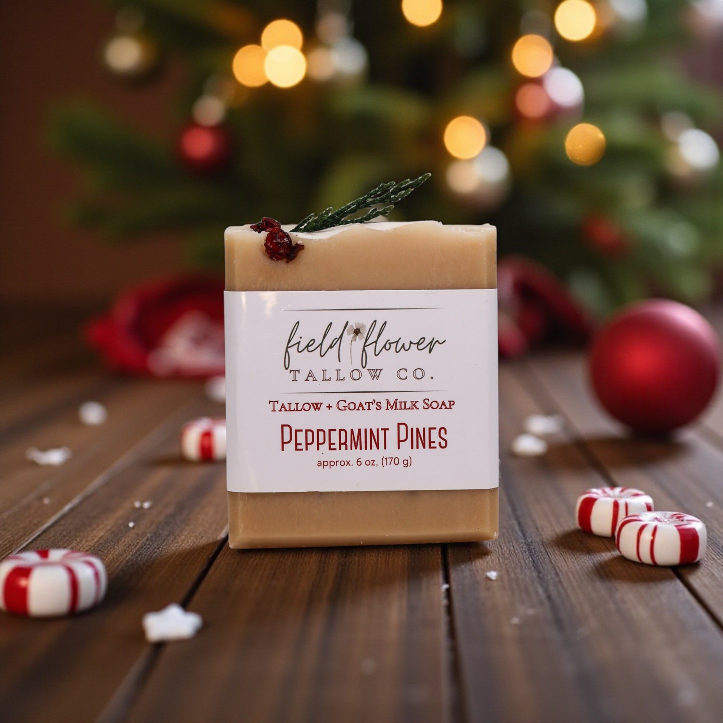 Peppermint Pines Tallow + Goat's Milk Soap