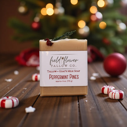 Peppermint Pines Tallow + Goat's Milk Soap