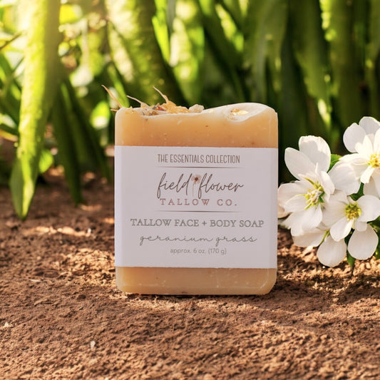 Geranium Grass Infused Tallow Soap