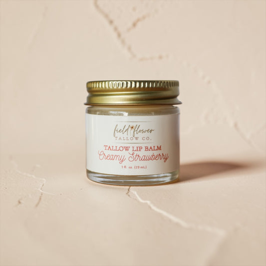Creamy Strawberry Tallow Lip Balm