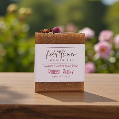 Pinkish Peony Tallow + Goat's Milk Soap