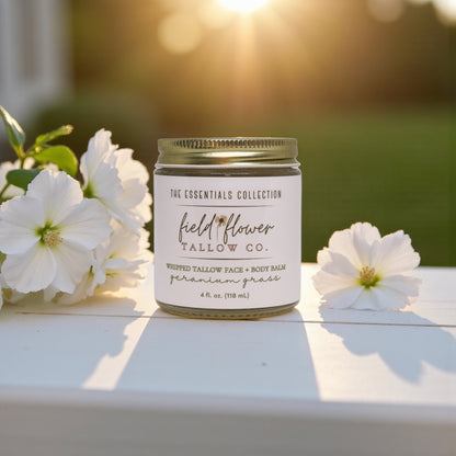 Geranium Grass Whipped Tallow Face + Body Balm