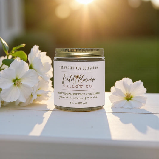 Geranium Grass Whipped Tallow Face + Body Balm
