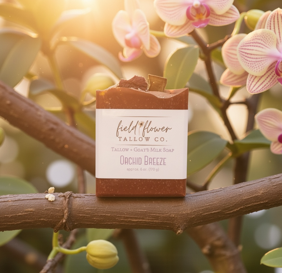 Orchid Breeze Tallow + Goat's Milk Soap