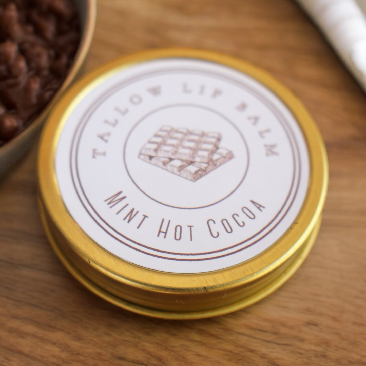 Mint Hot Cocoa Tallow Lip Balm Tin