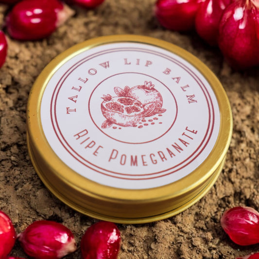 Ripe Pomegranate Tallow Lip Balm Tin