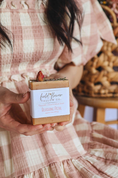 Blushing Petal Tallow + Goat's Milk Soap