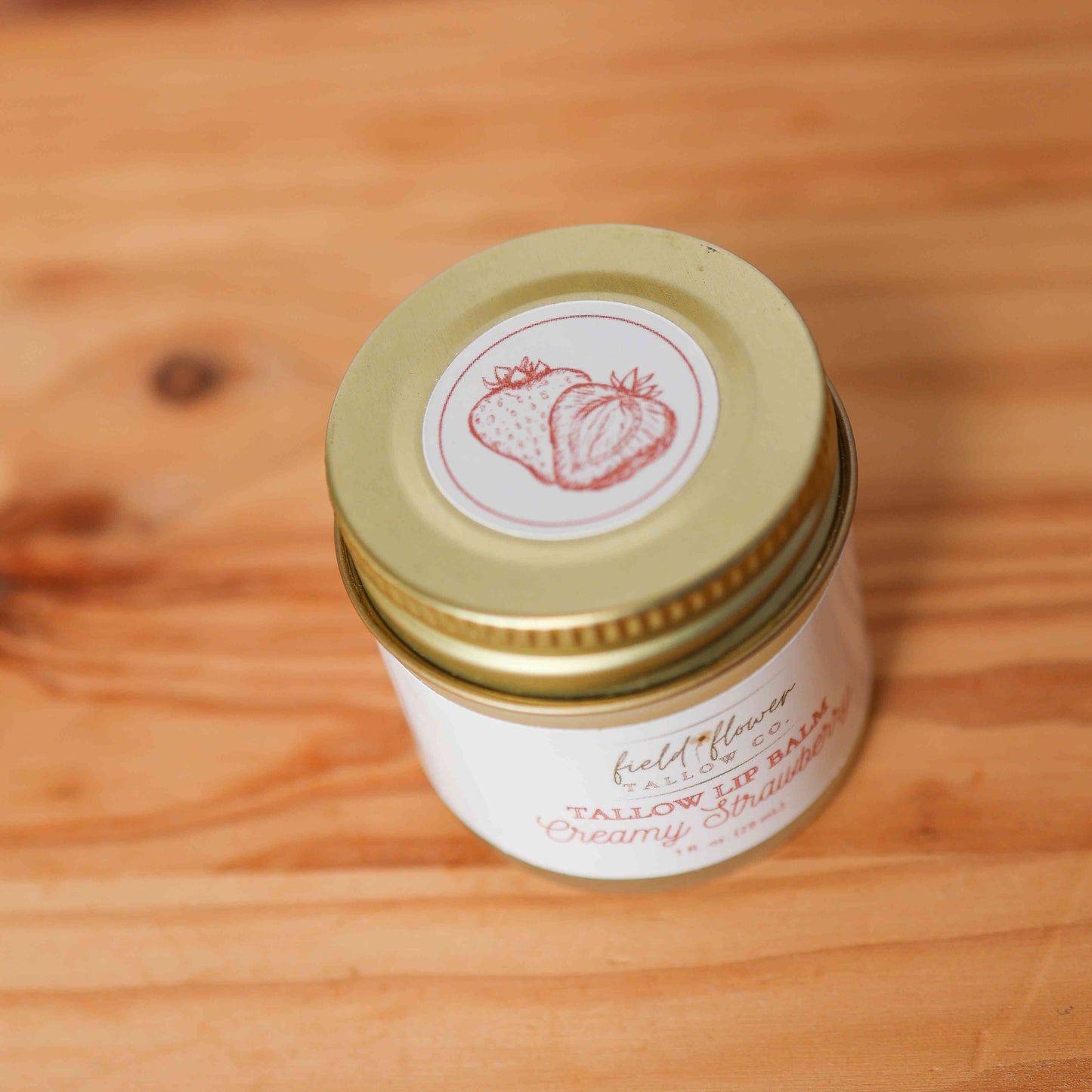 Creamy Strawberry Tallow Lip Balm