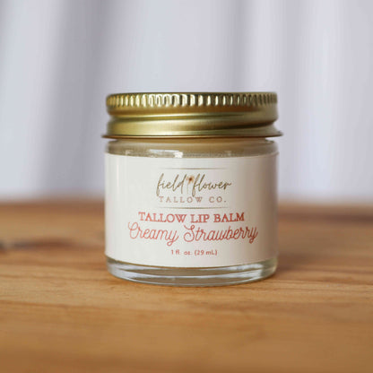 Creamy Strawberry Tallow Lip Balm