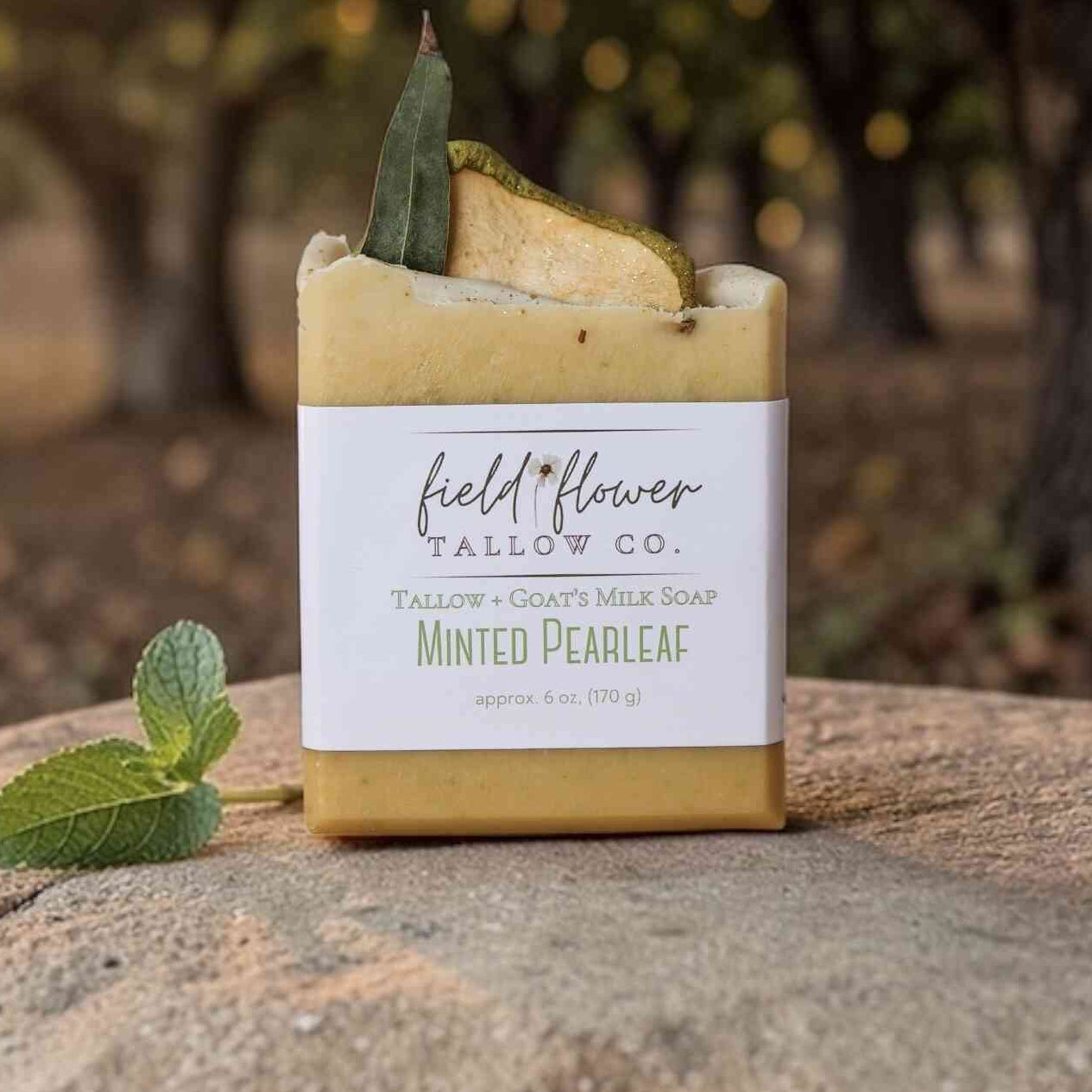 Minted Pearleaf Tallow + Goat's Milk Soap