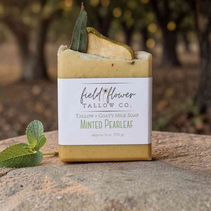 Minted Pearleaf Tallow + Goat's Milk Soap