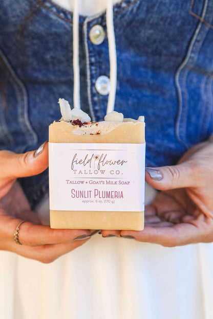 Sunlit Plumeria Tallow + Goat's Milk Soap
