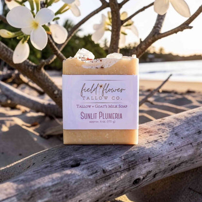 Sunlit Plumeria Tallow + Goat's Milk Soap