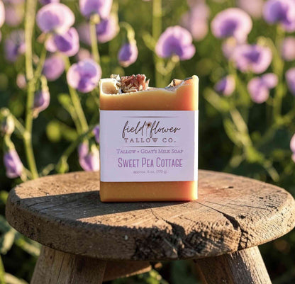 Sweet Pea Cottage Tallow + Goat's Milk Soap